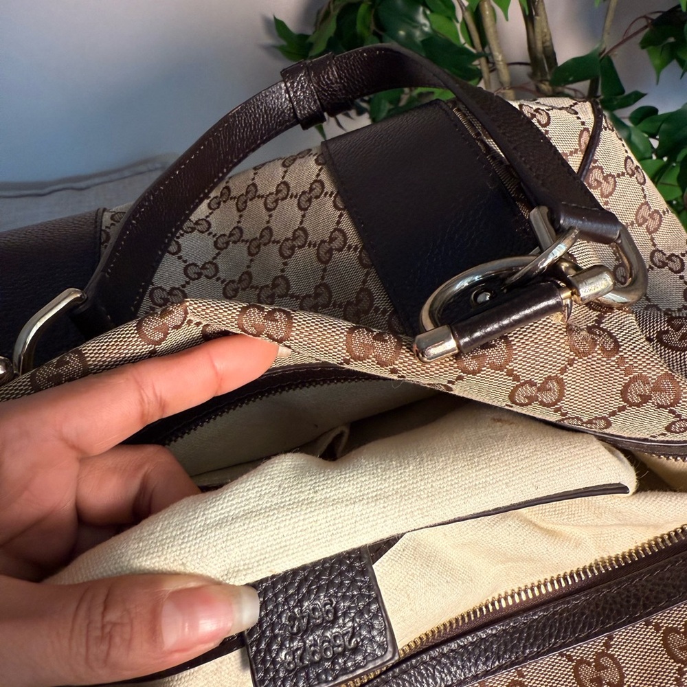 Gucci Beige and Dark Brown Satchel - Picture 4 of 4